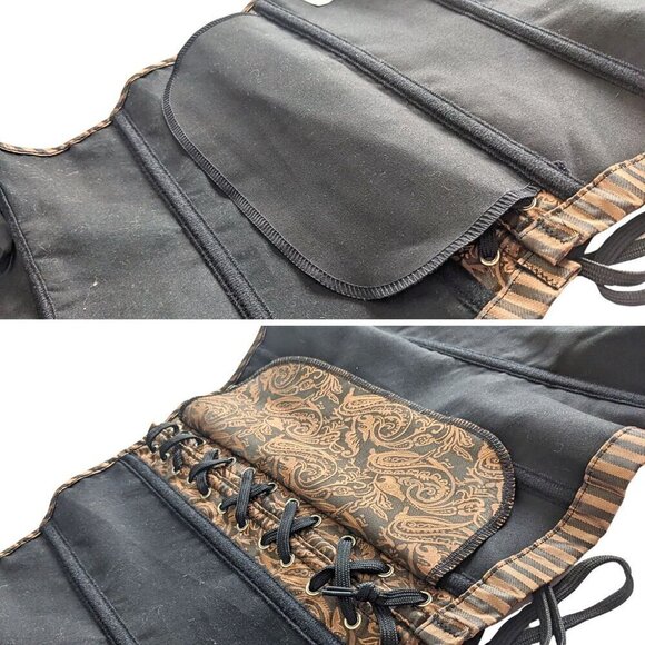 CHARMIAN COLLECTIONS Brown Steampunk Victorian Masquerade Costume Corse - Picture 7 of 10